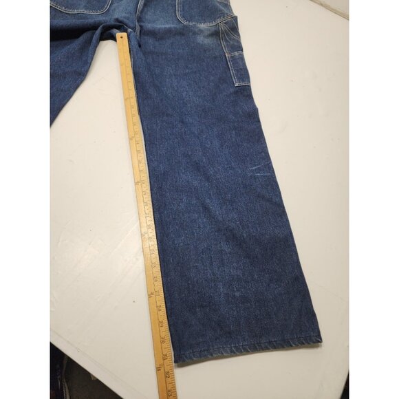 Big Mac Bib Mens Overalls Denim Square Bak Button Fly USA Made 42-44 x 32" - Picture 10 of 11